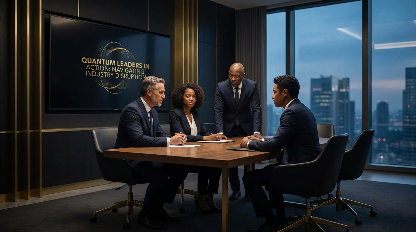 Quantum Leaders in Action: Navigating Industry Disruption - leadership - professional editorial