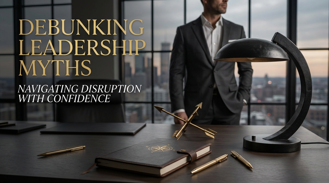 Debunking Leadership Myths: Navigating Disruption with Confidence - leadership - professional editorial