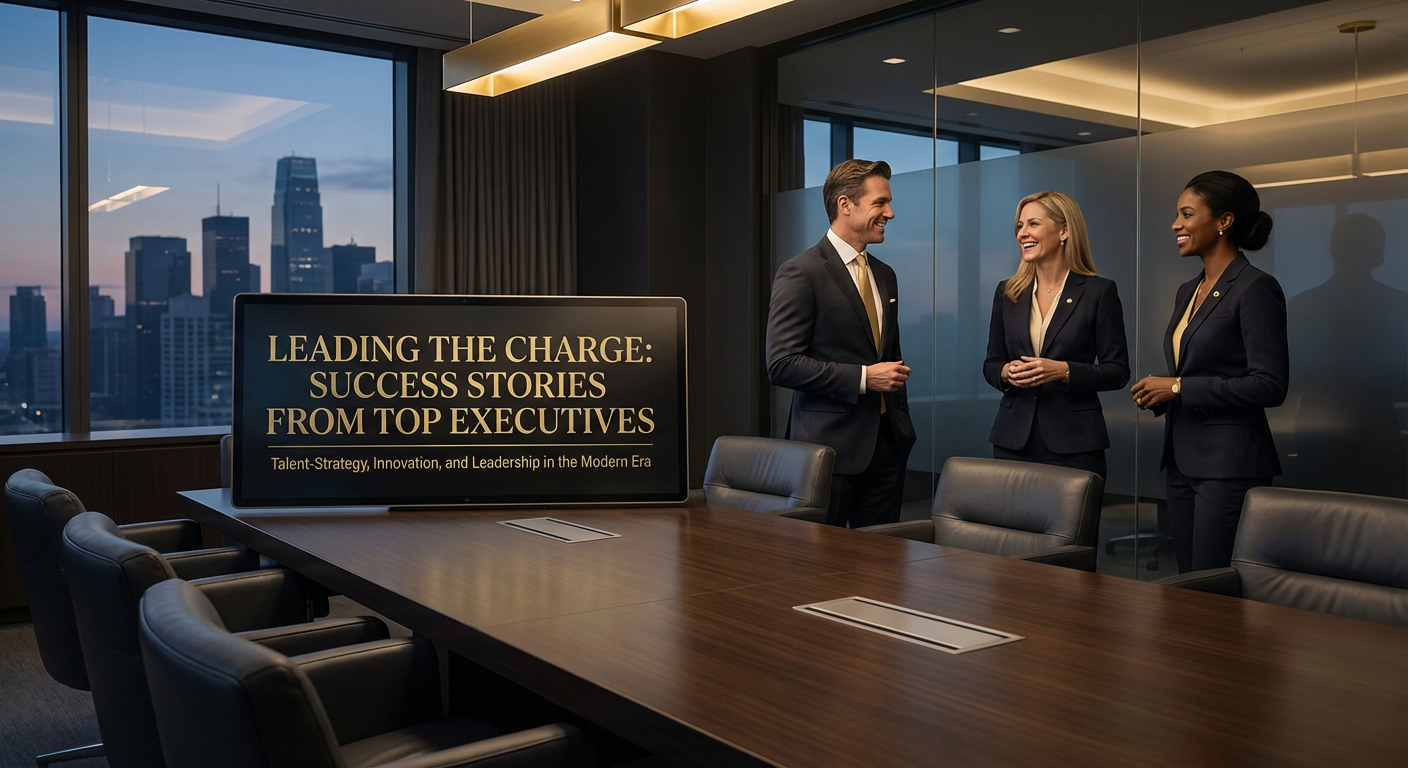 Leading the Charge: Success Stories from Top Executives - talent-strategy - professional editorial