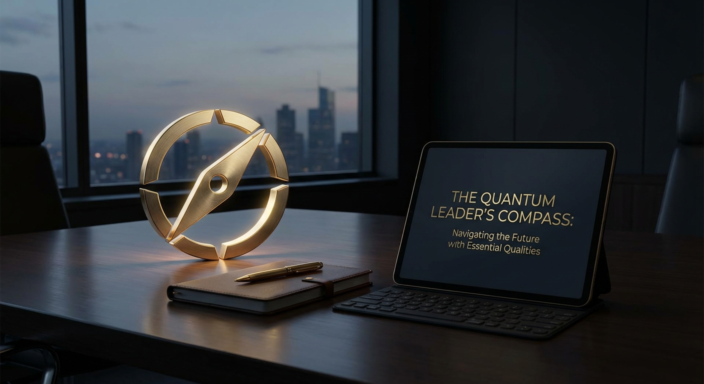 The Quantum Leader's Compass: Navigating the Future with Essential Qualities - leadership - professional editorial